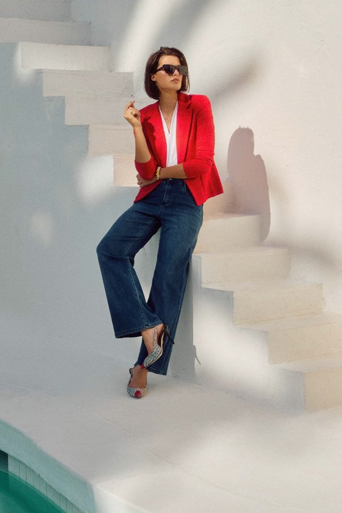 Joseph Ribkoff T Stone Jean With Cut Out Detail 221919 3677 main image 1