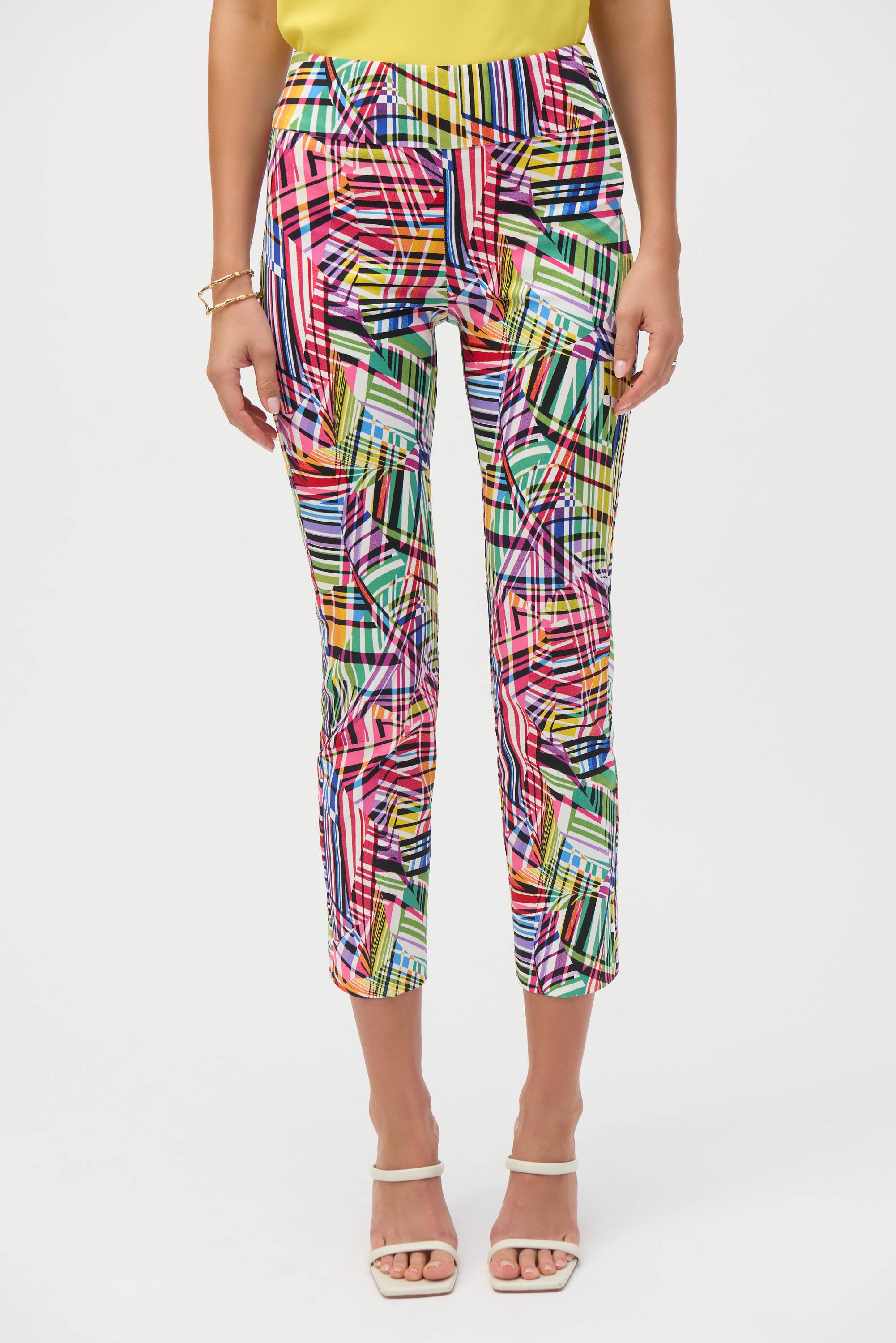 Joseph Ribkoff Pant 251210 Vanilla/Multi main image 1