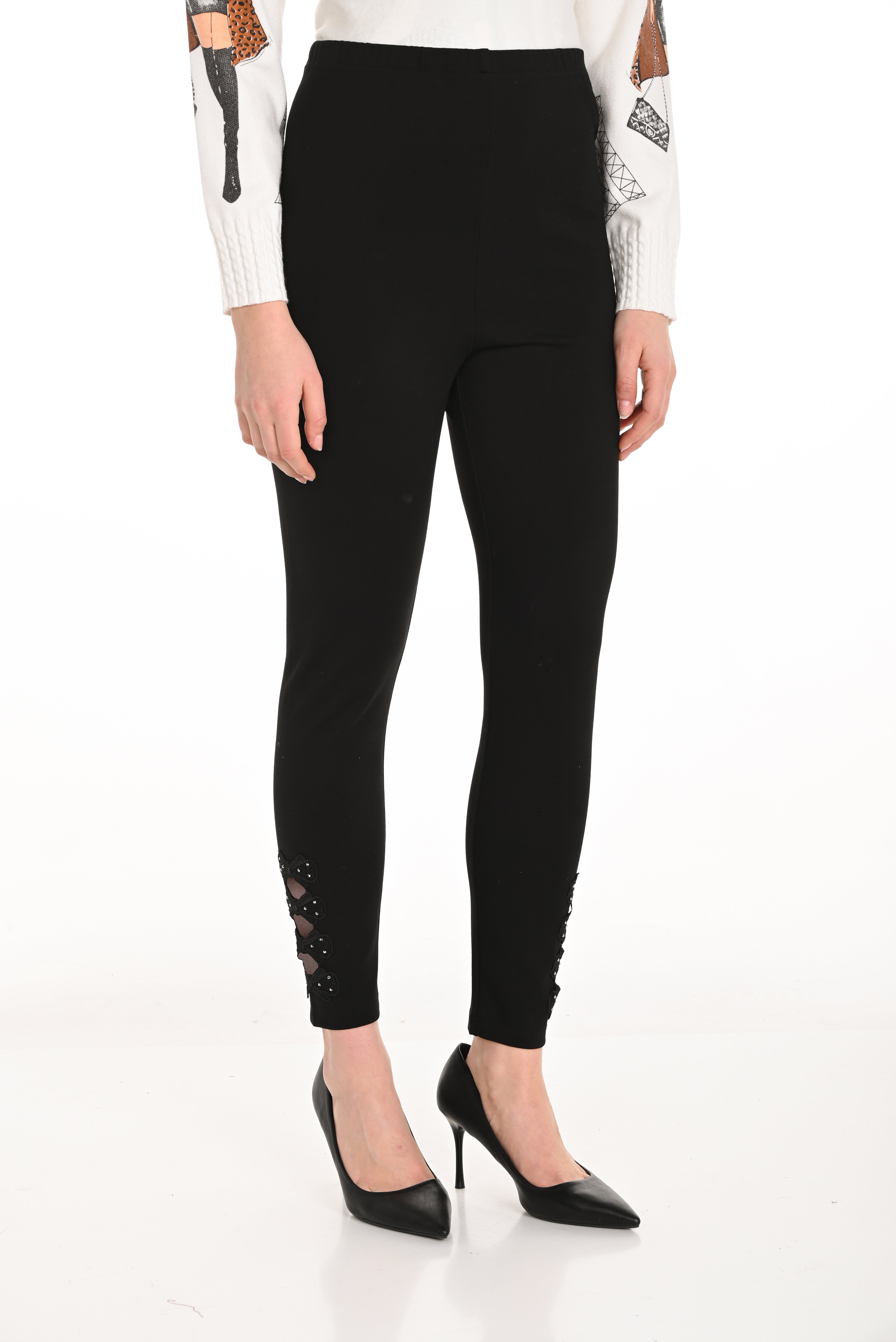 Faux Leather Legging Black - Frank Lyman main image 0
