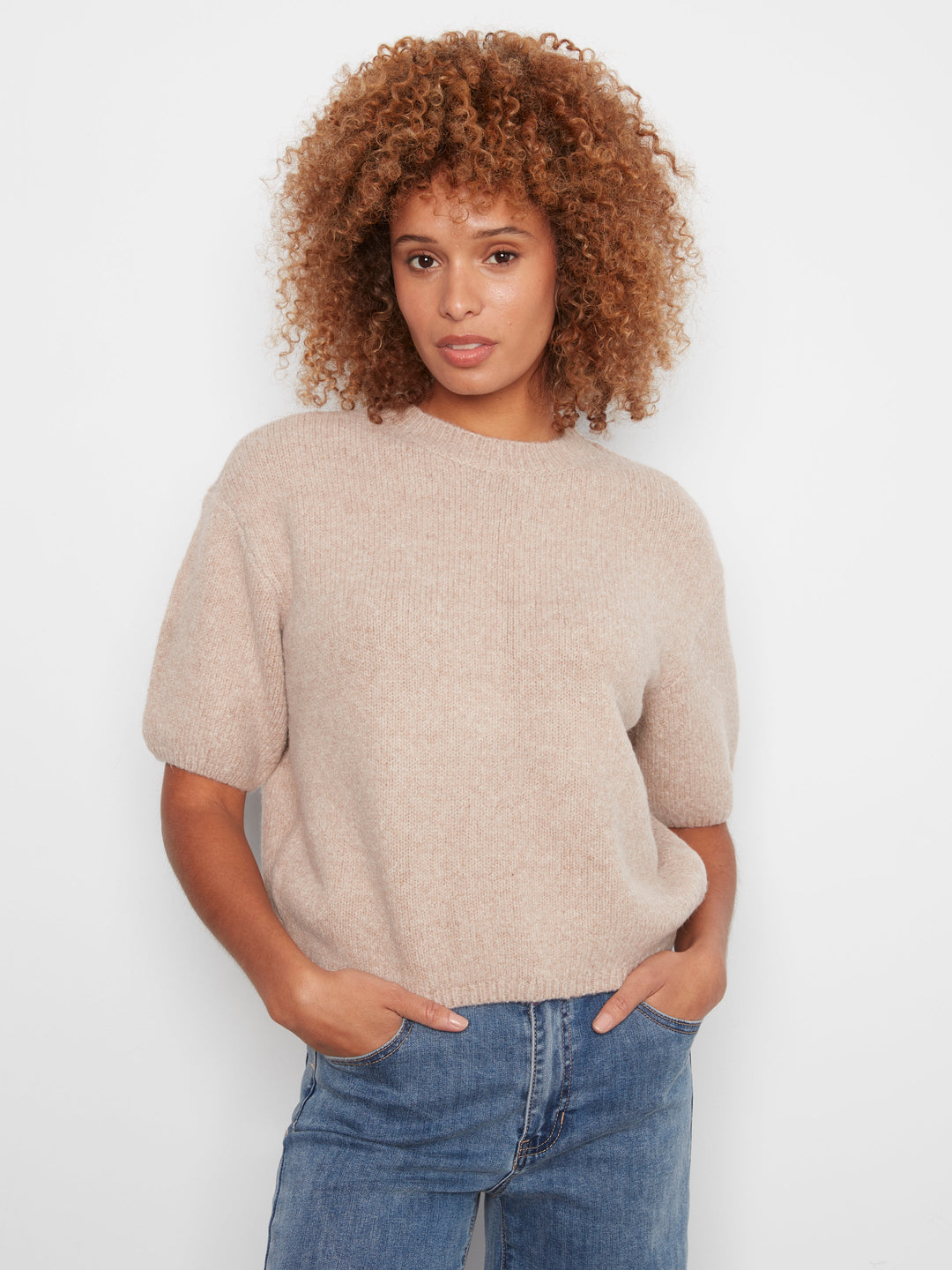 Charlie B elbow sleeve balloon shape sweater at TYH Boutique