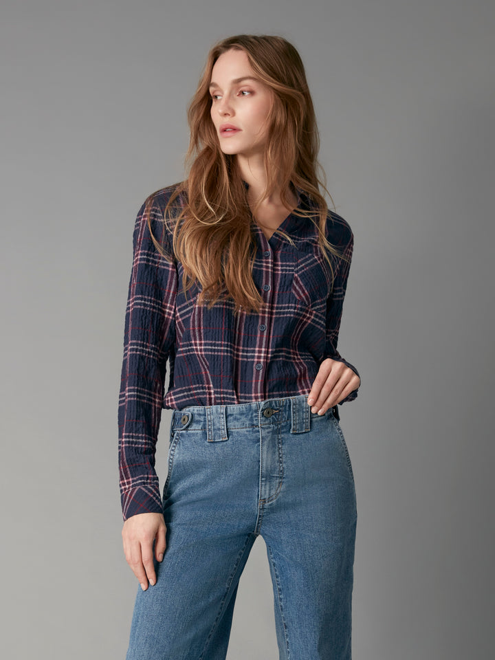 Long Sleeve shirt with "V" Shaped Placket