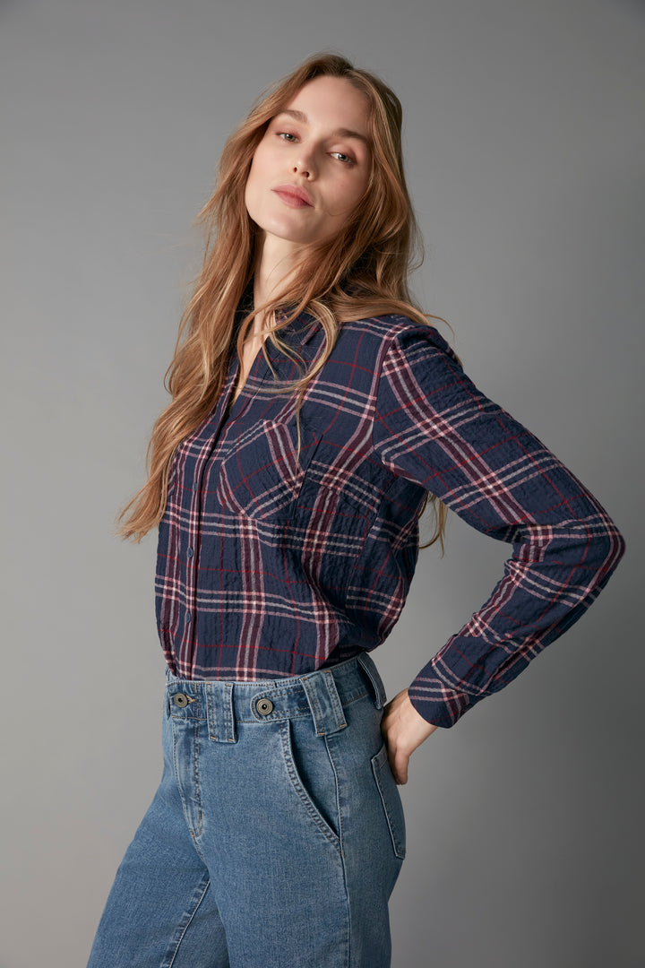 Long Sleeve shirt with "V" Shaped Placket