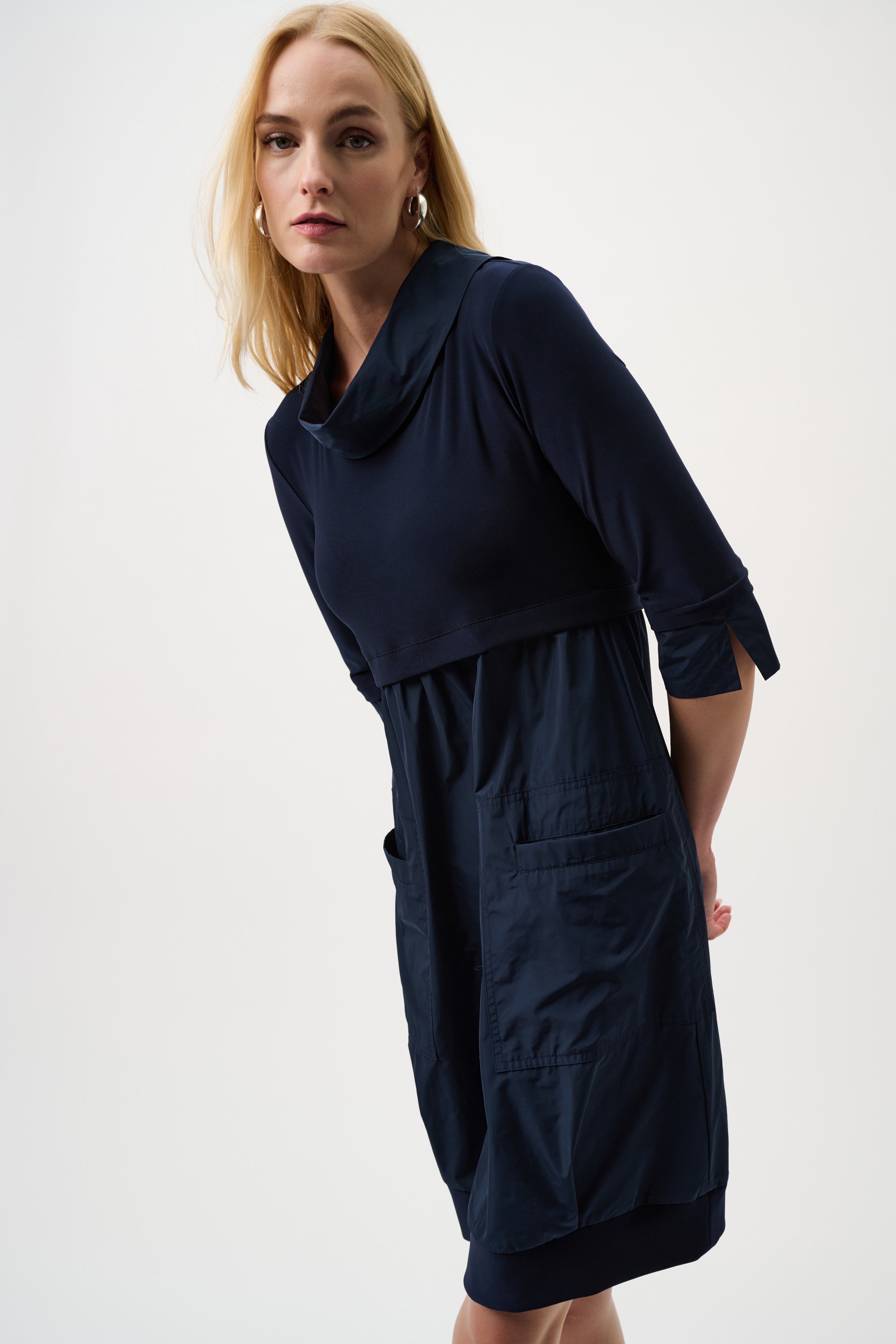 現行 【極美品✨】エンフォルド COCOON BLOUSE DRESS ネイビー Cocoon Dress 173444 – TYH Boutique