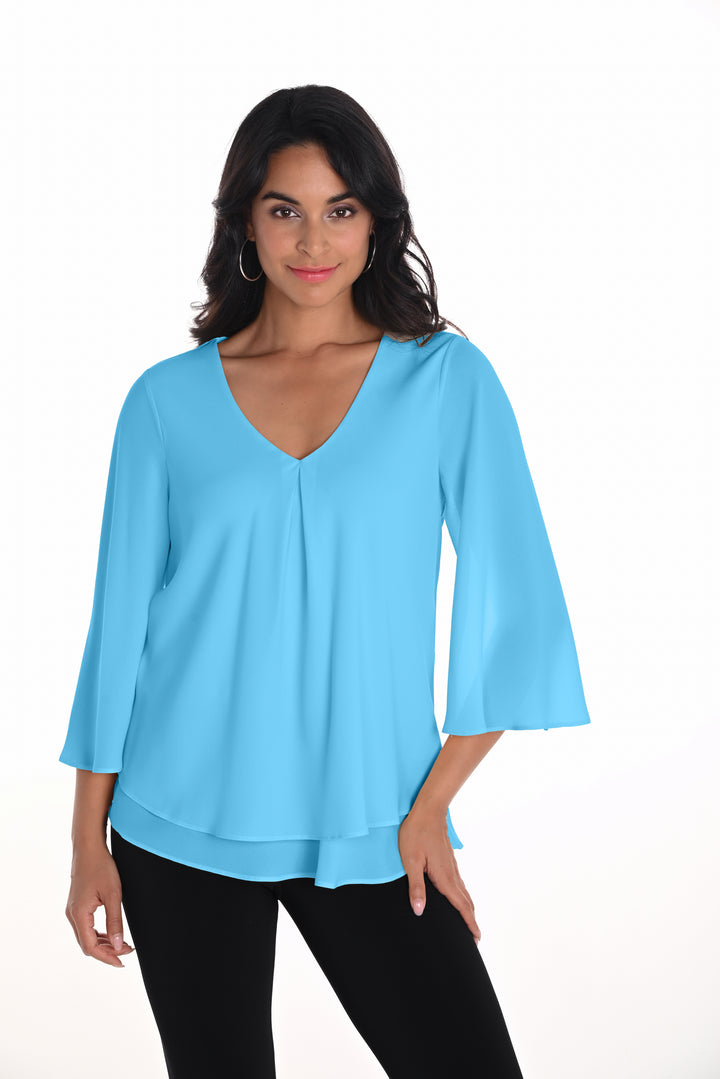 Casual V-neck Top Style 176335Ext2