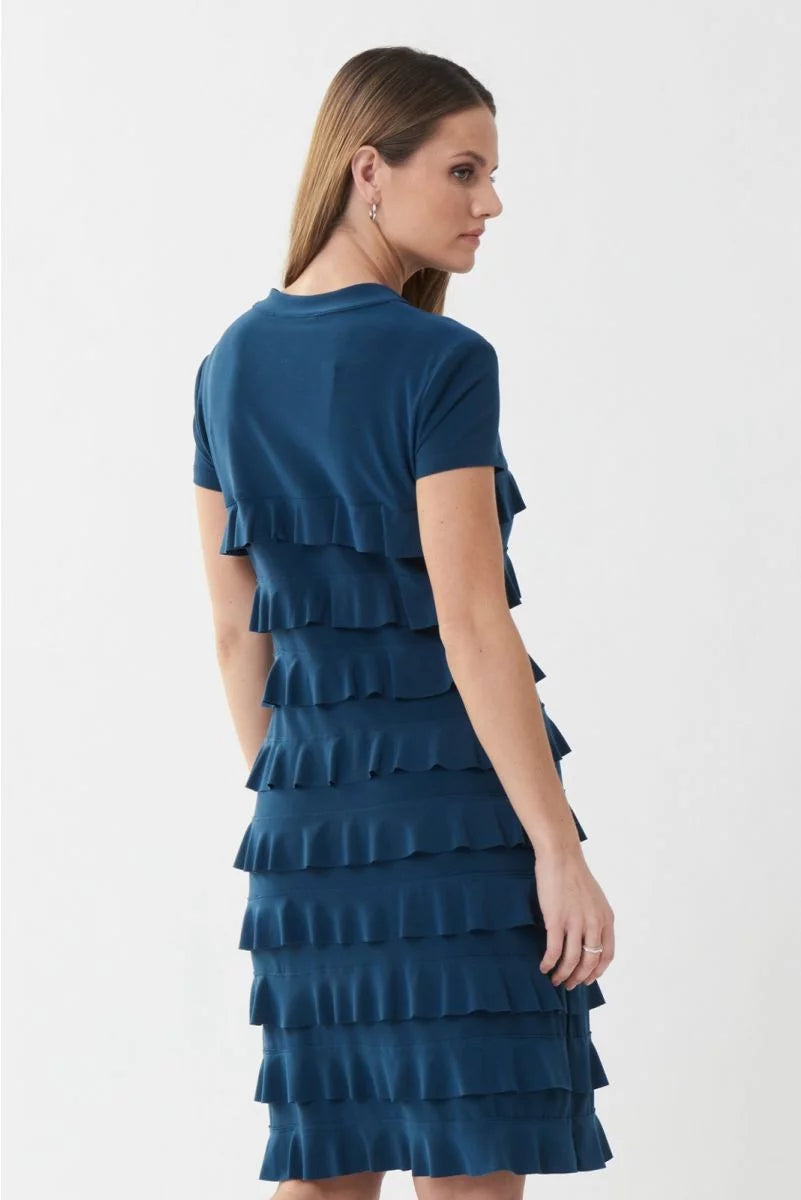 Joseph Ribkoff Ruffle Dress Joseph Ribkoff Style 211350TT Ruffled T-shirt Dress – TYH Boutique