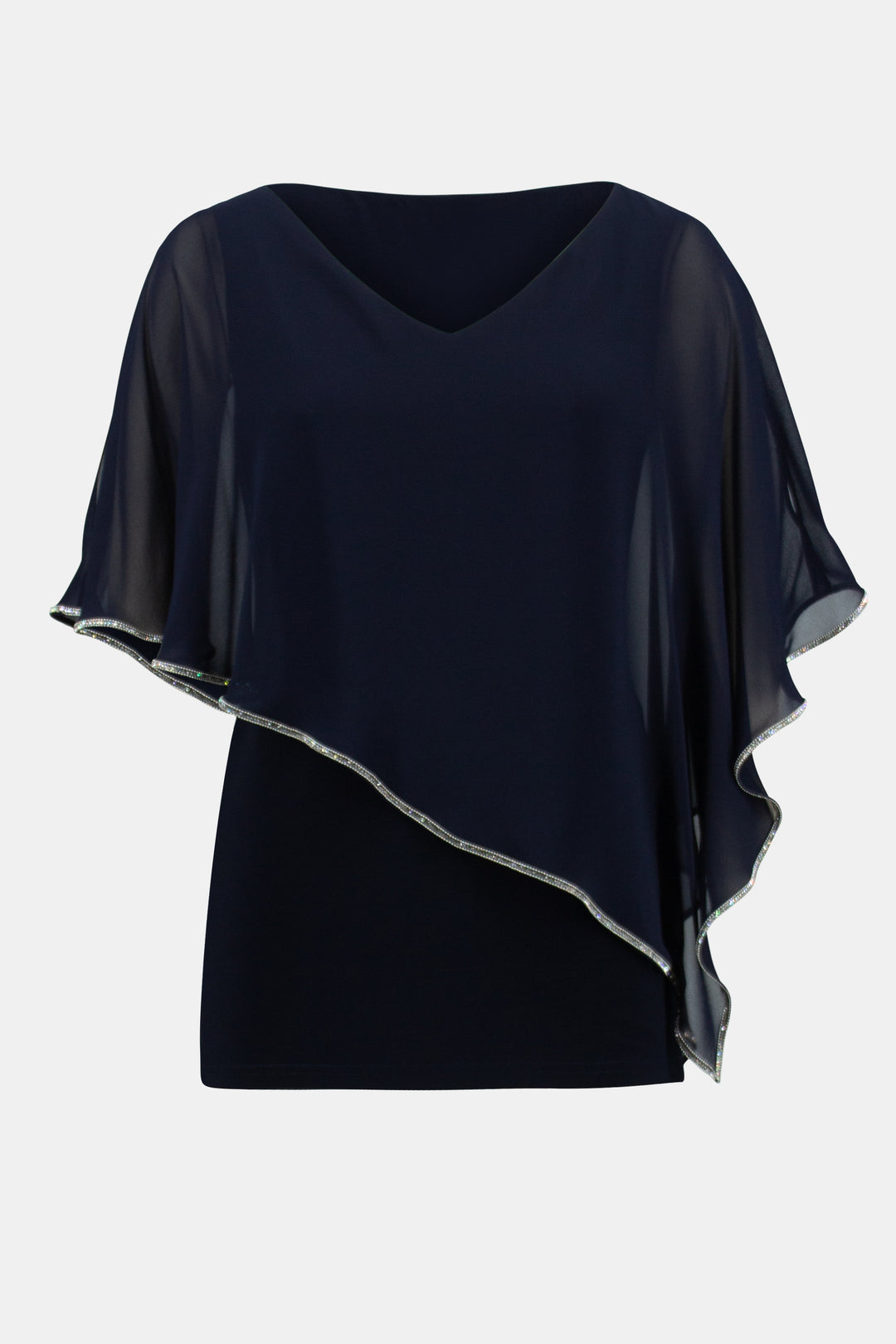 Chiffon Layered Poncho Tunic 223738S26