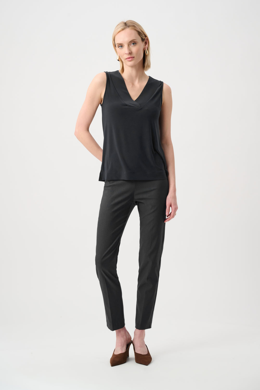 Silky Knit Sleeveless Top Style 241239F26