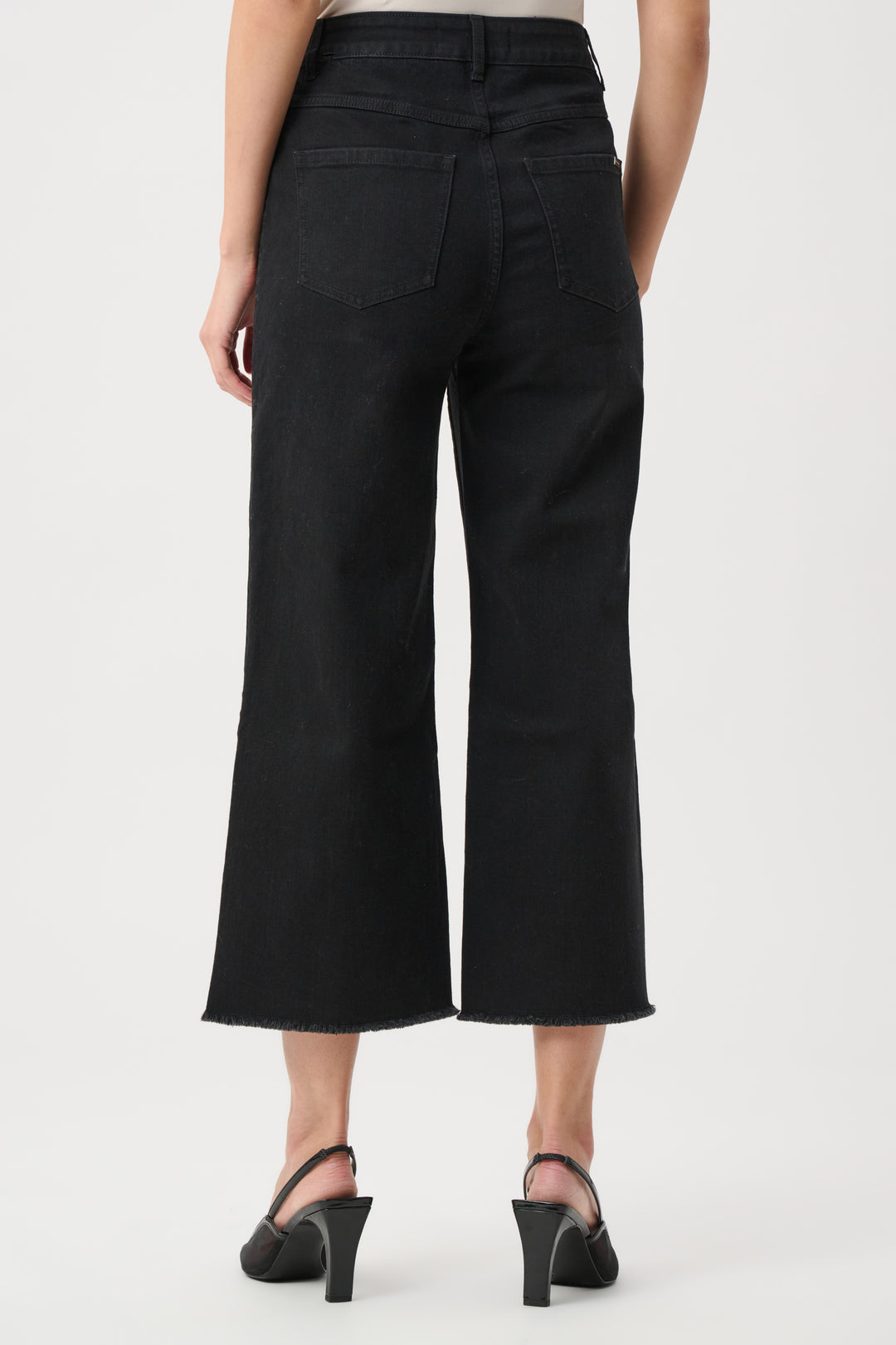 Culotte Jeans With Embellished Front Seam Style 241903F26
