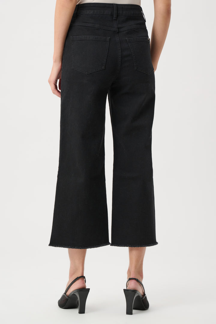 Culotte Jeans With Embellished Front Seam Style 241903F26