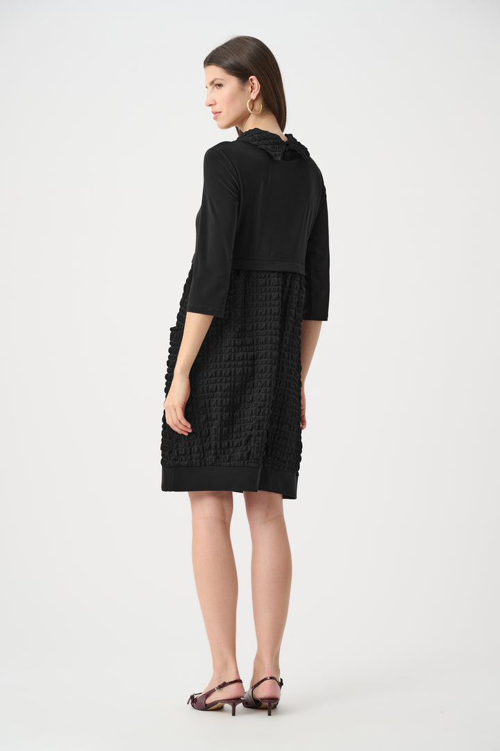 Jacquard And Silky Knit Cocoon Dress Style 243114F26