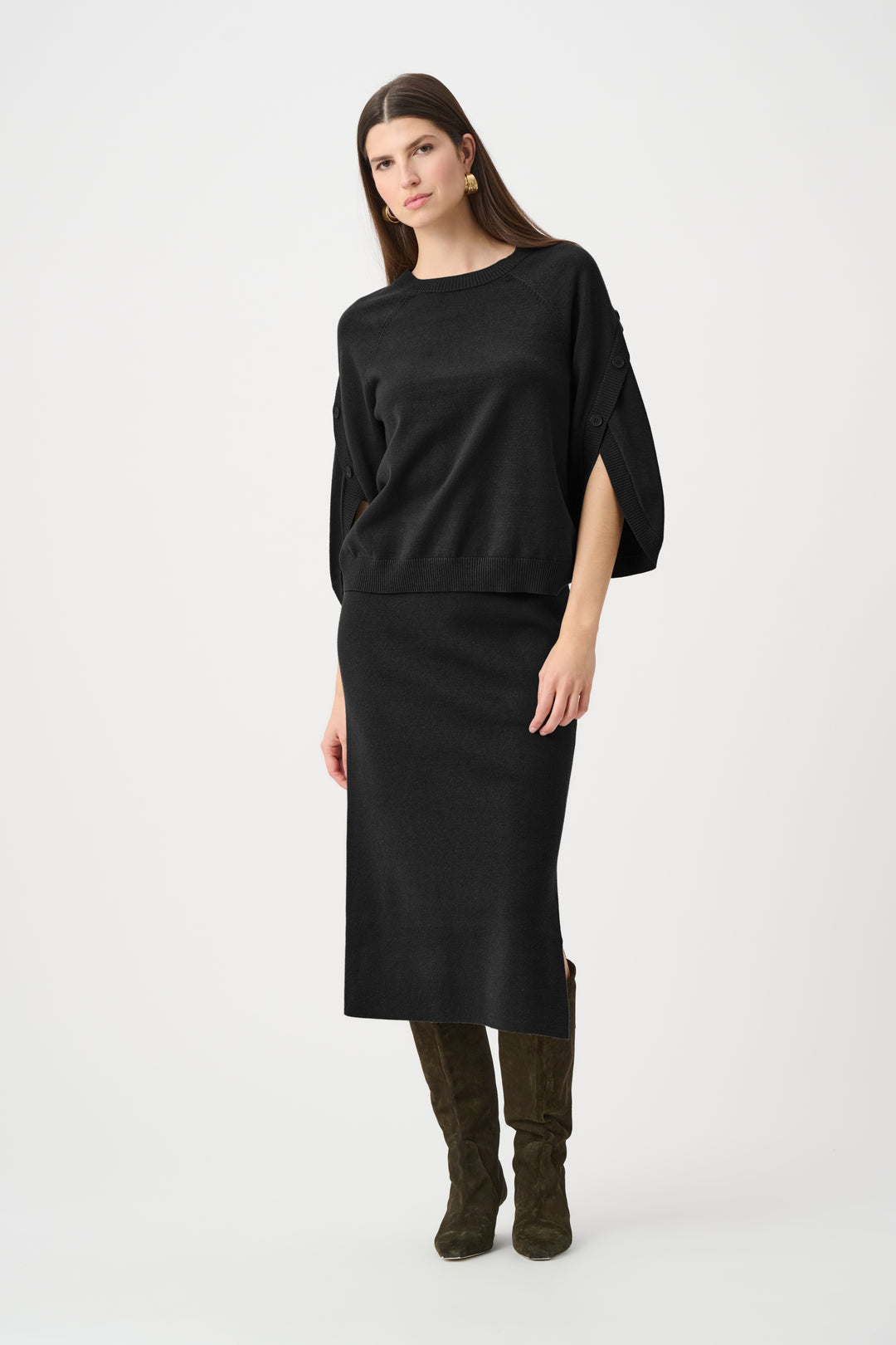 Sweater Knit Midi Skirt Style 243967F26