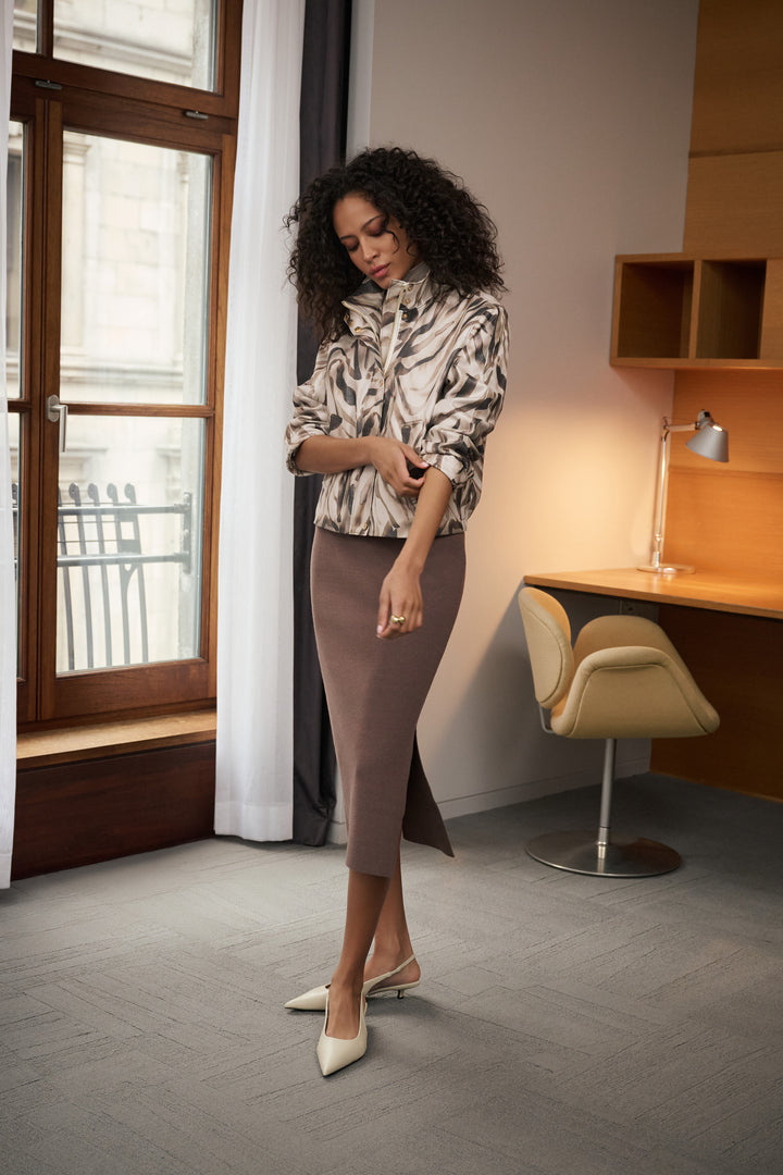 Sweater Knit Midi Skirt Style 243967F26
