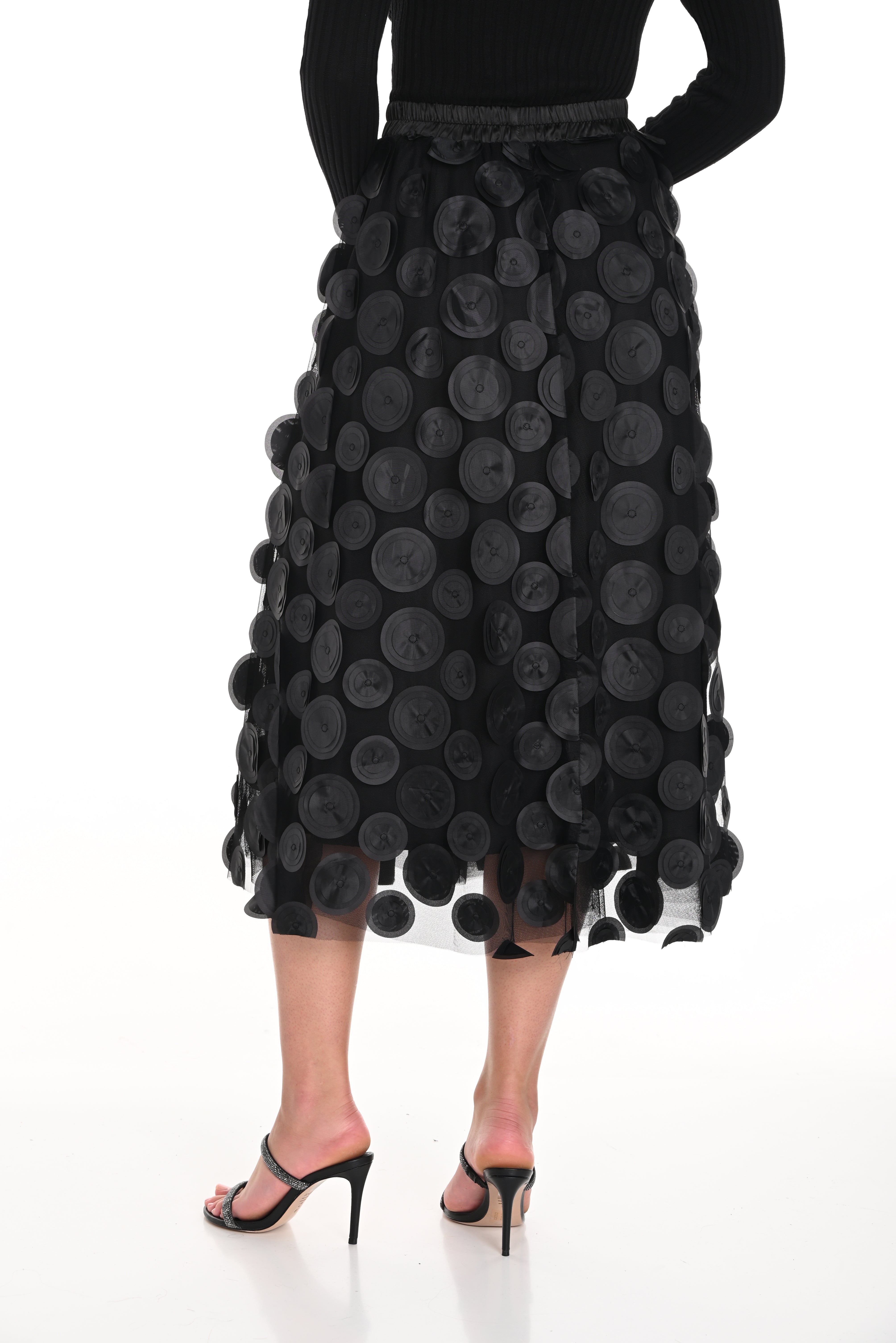 CLANE - TUCK HEM VOLUME SKIRT - BLACK | ADDICT WEB SHOP