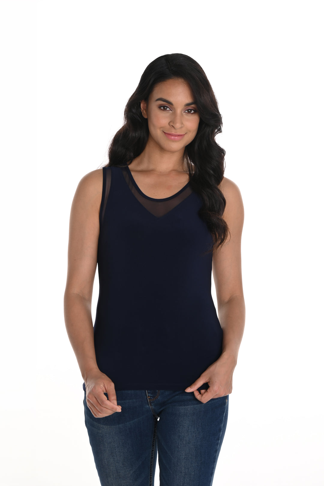 Sleeveless Mesh Top Style 246031