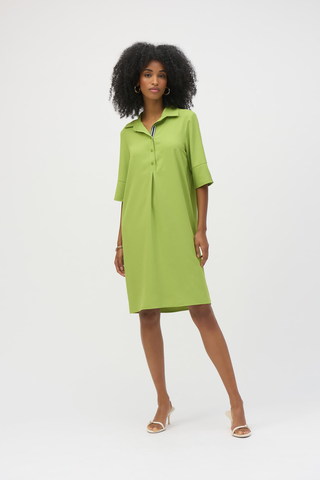 Eggshell Pleated Shirt Dress Style 252020