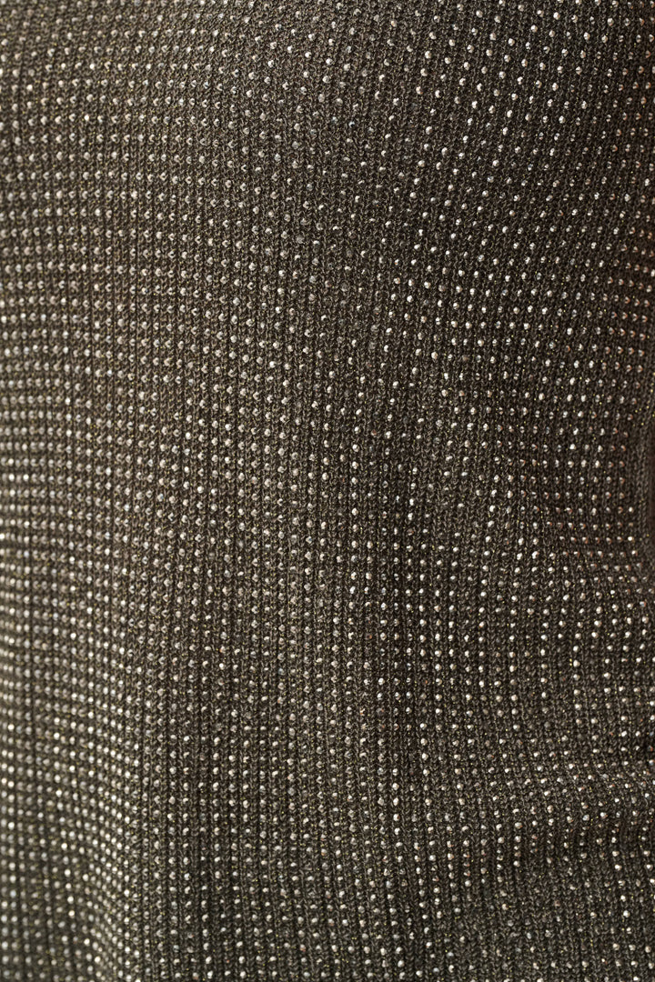 Metallic Knitted Camisole with Rhinestones Style 252915F26