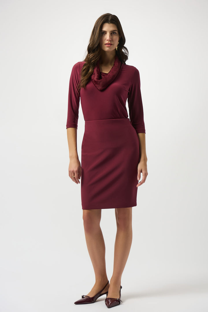 Joseph Ribkoff Satin Burnout Fitted Top 253211