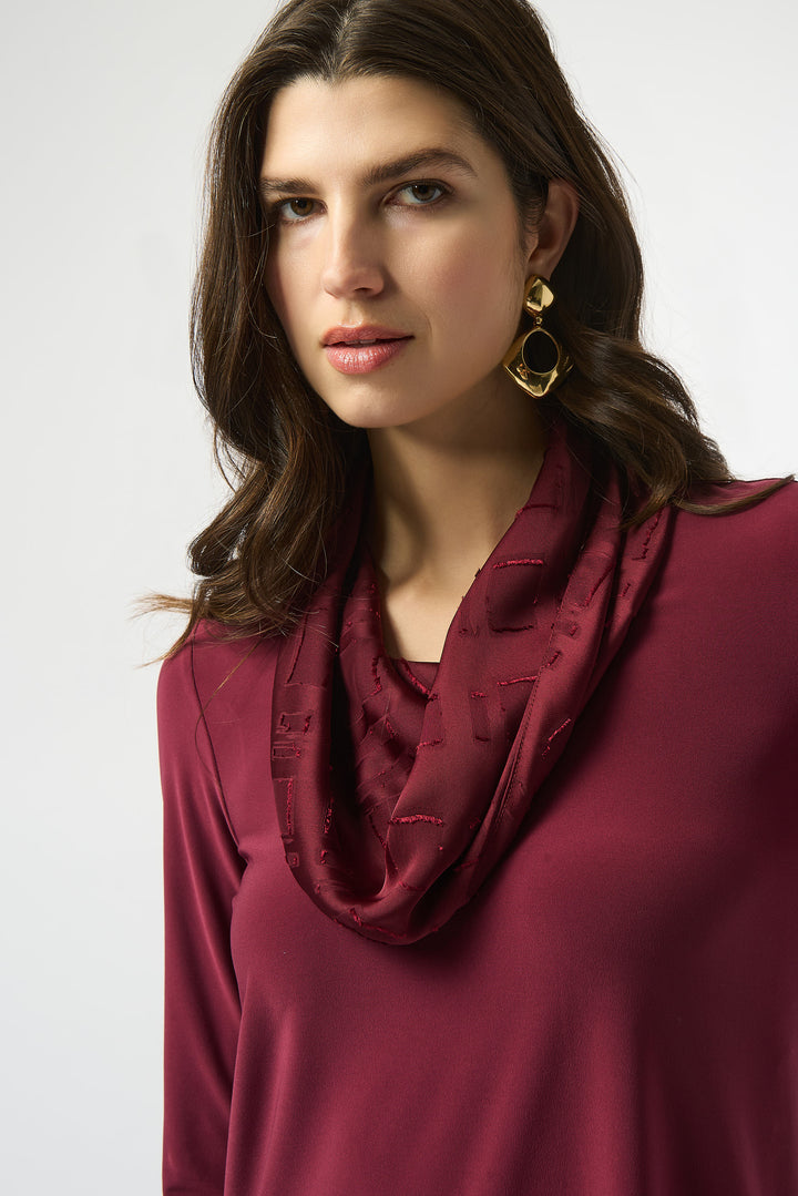 Joseph Ribkoff Satin Burnout Fitted Top 253211