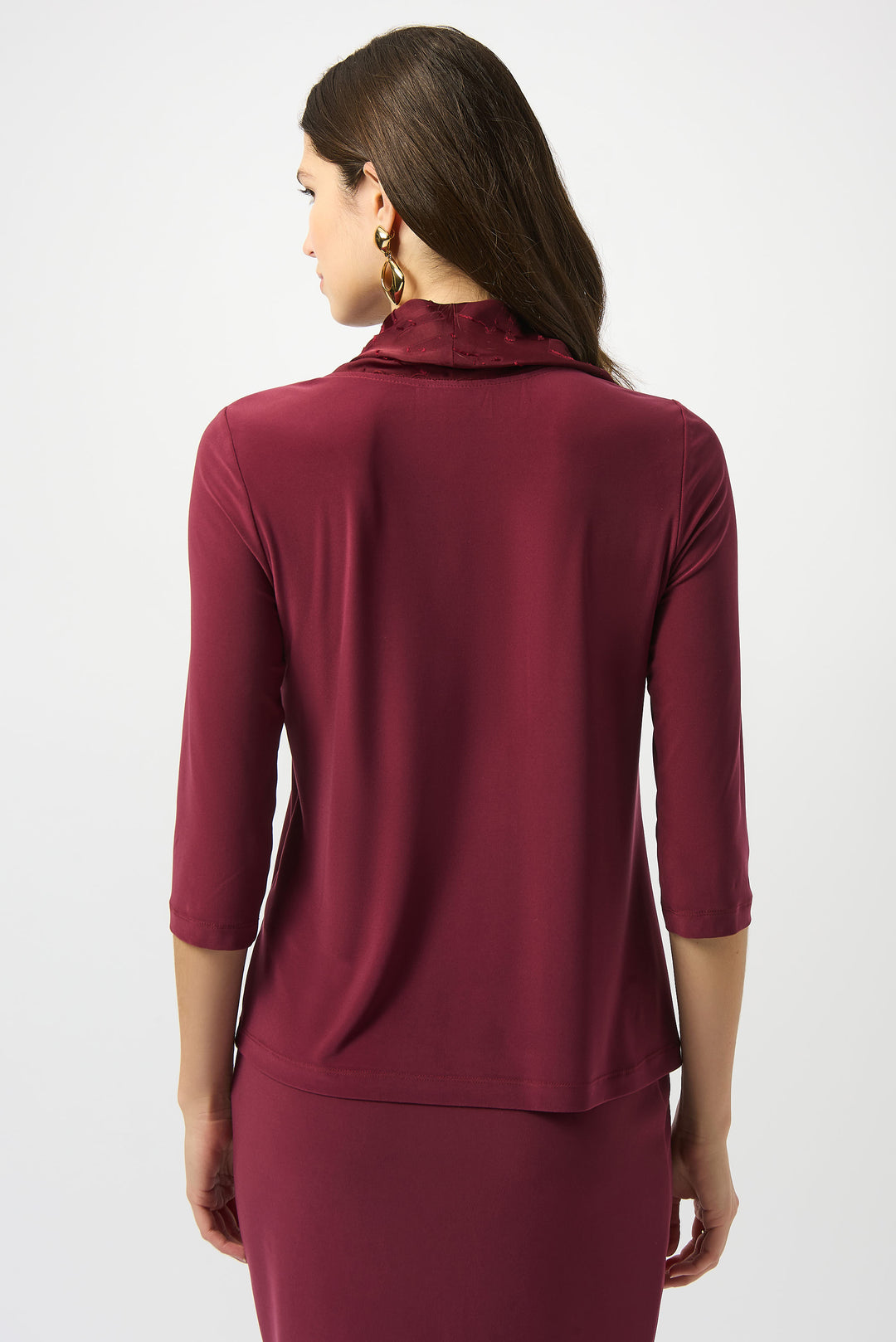 Joseph Ribkoff Satin Burnout Fitted Top 253211