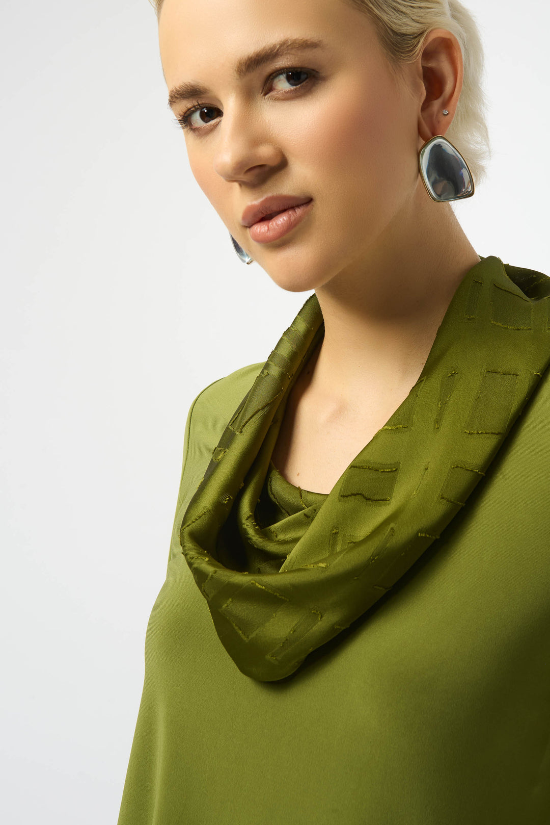 Joseph Ribkoff Satin Burnout Fitted Top 253211