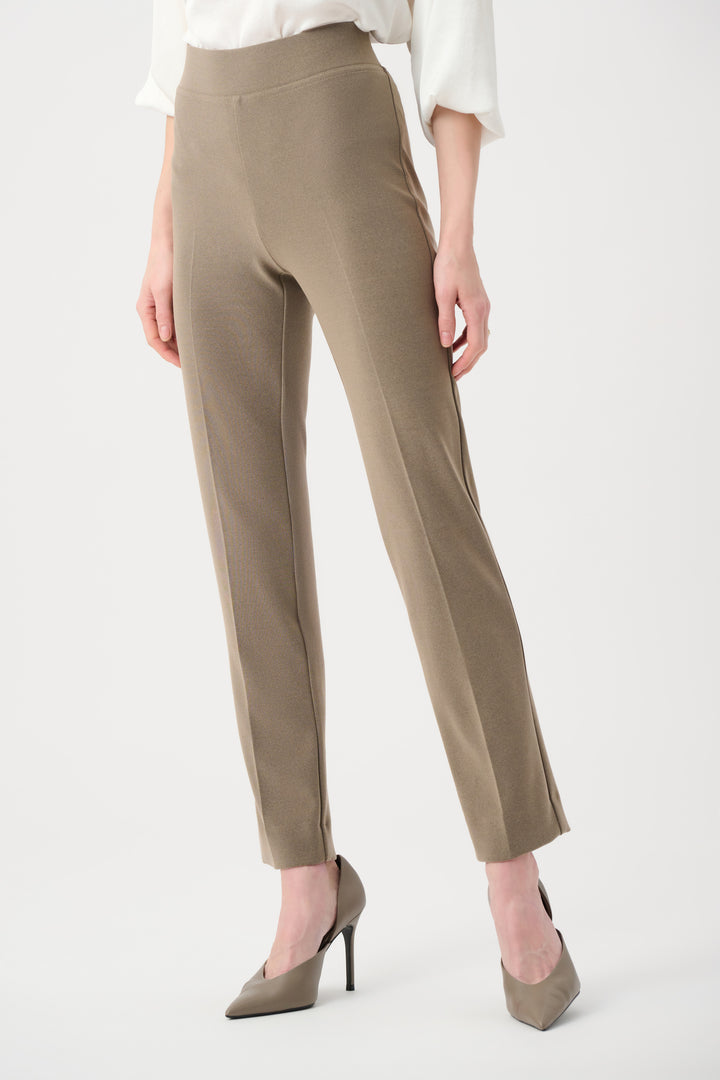 Melange Silky Knit Straight Leg Pull-On Pants Style 253295F26