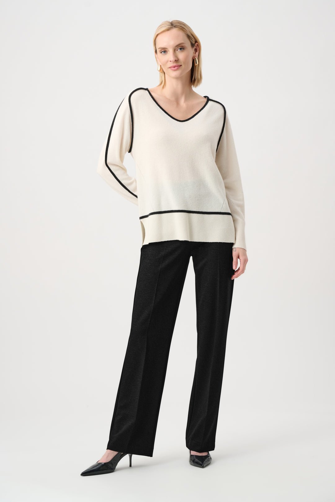 Heavy Knit Wide Leg Pull-On Pants Style 253297F26
