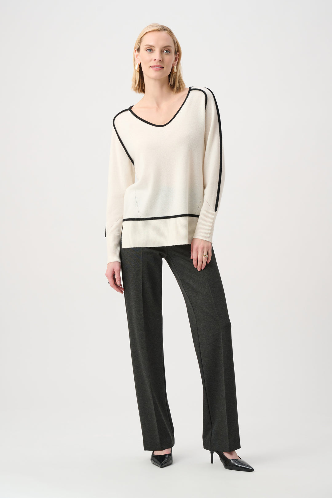 Heavy Knit Wide Leg Pull-On Pants Style 253297F26
