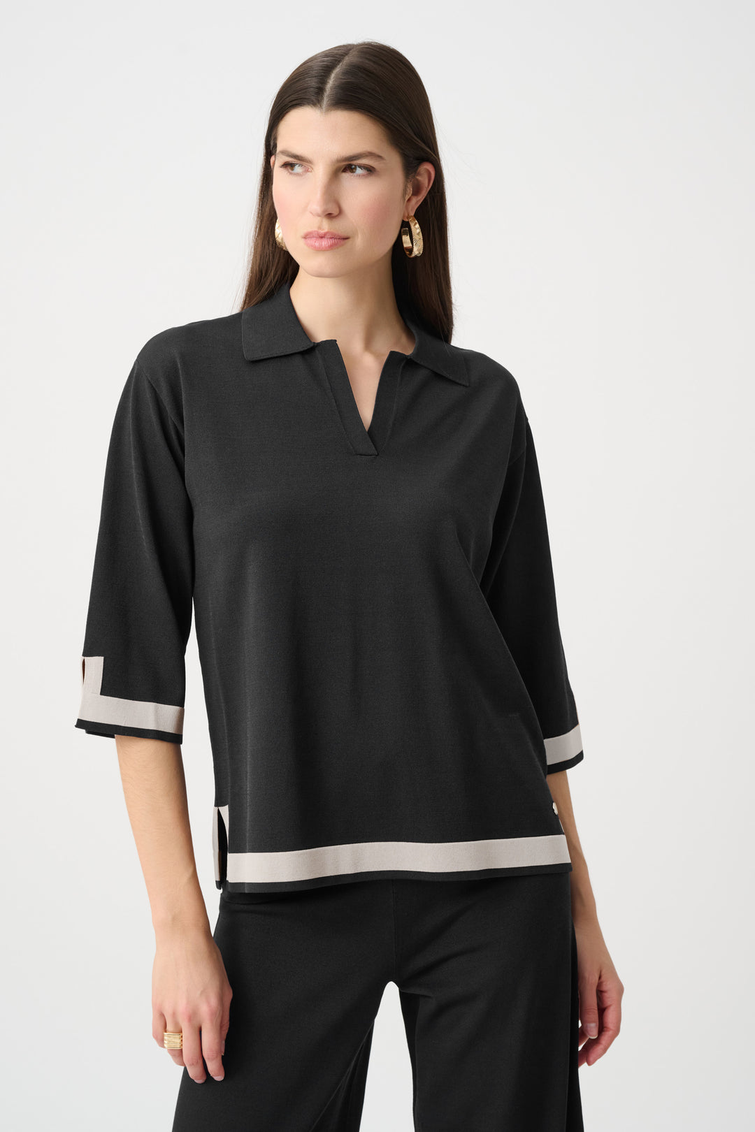 Sweater Knit Colour Block Top Style 253909F26