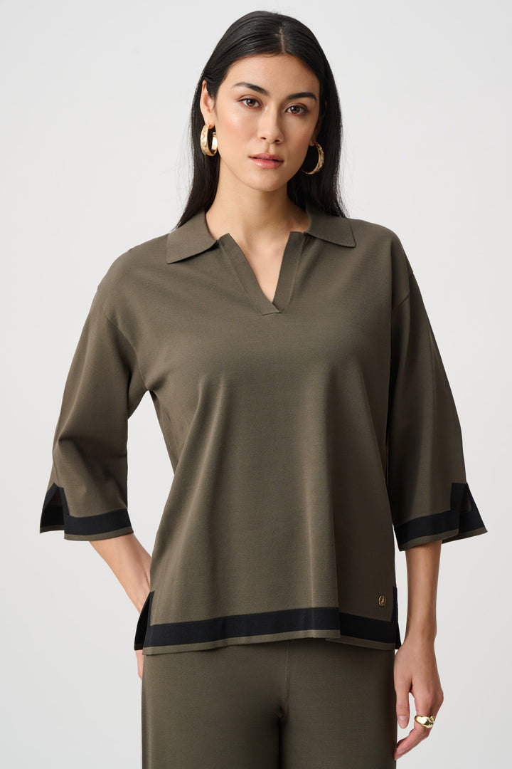 Sweater Knit Colour Block Top Style 253909F26