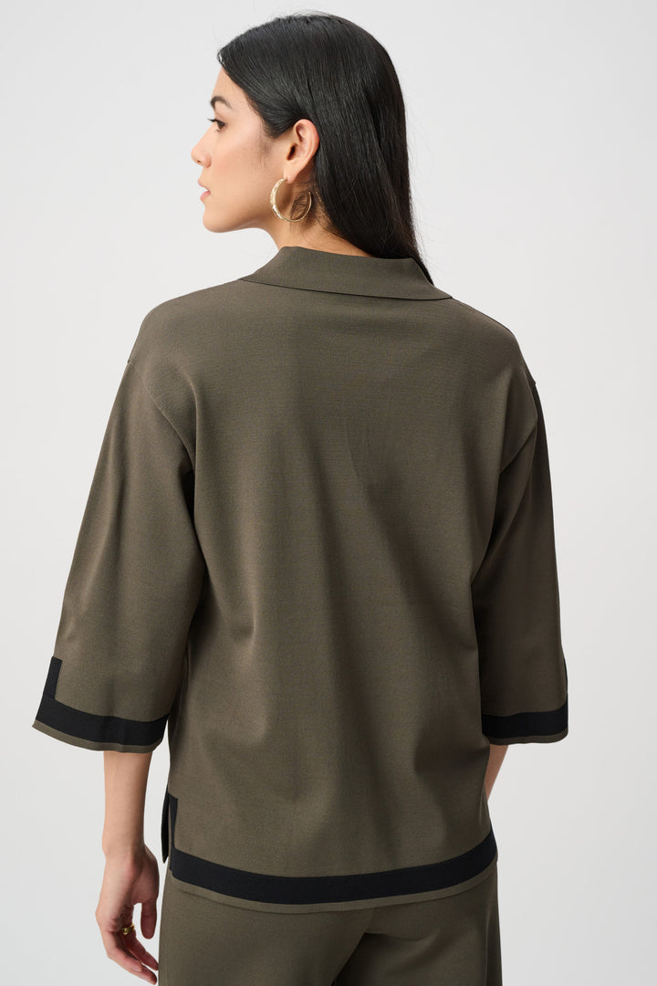 Sweater Knit Colour Block Top Style 253909F26