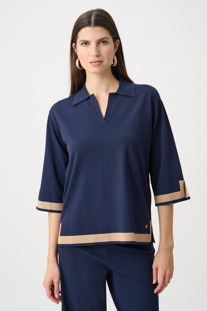 Sweater Knit Colour Block Top Style 253909F26
