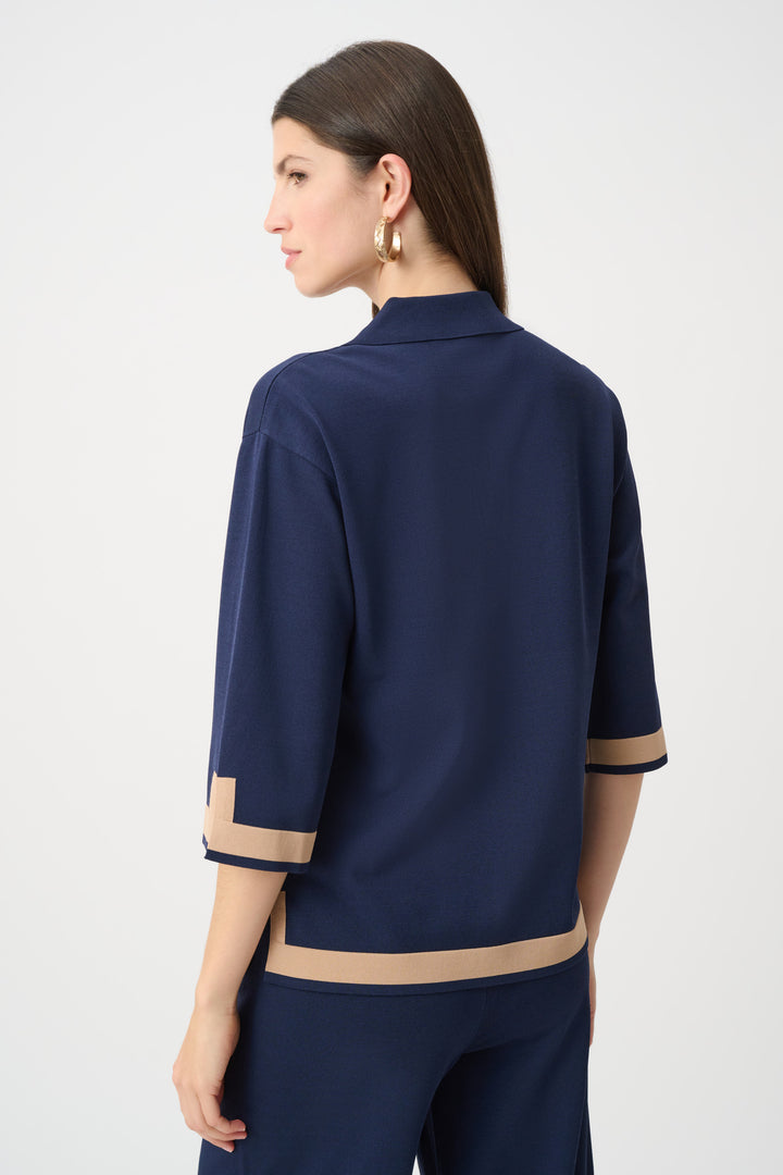 Sweater Knit Colour Block Top Style 253909F26