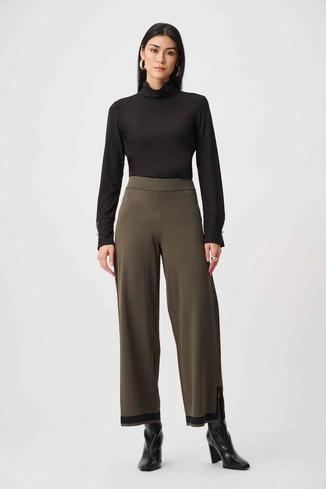 Sweater Knit Colour Block Culotte Pants Style 253910F26