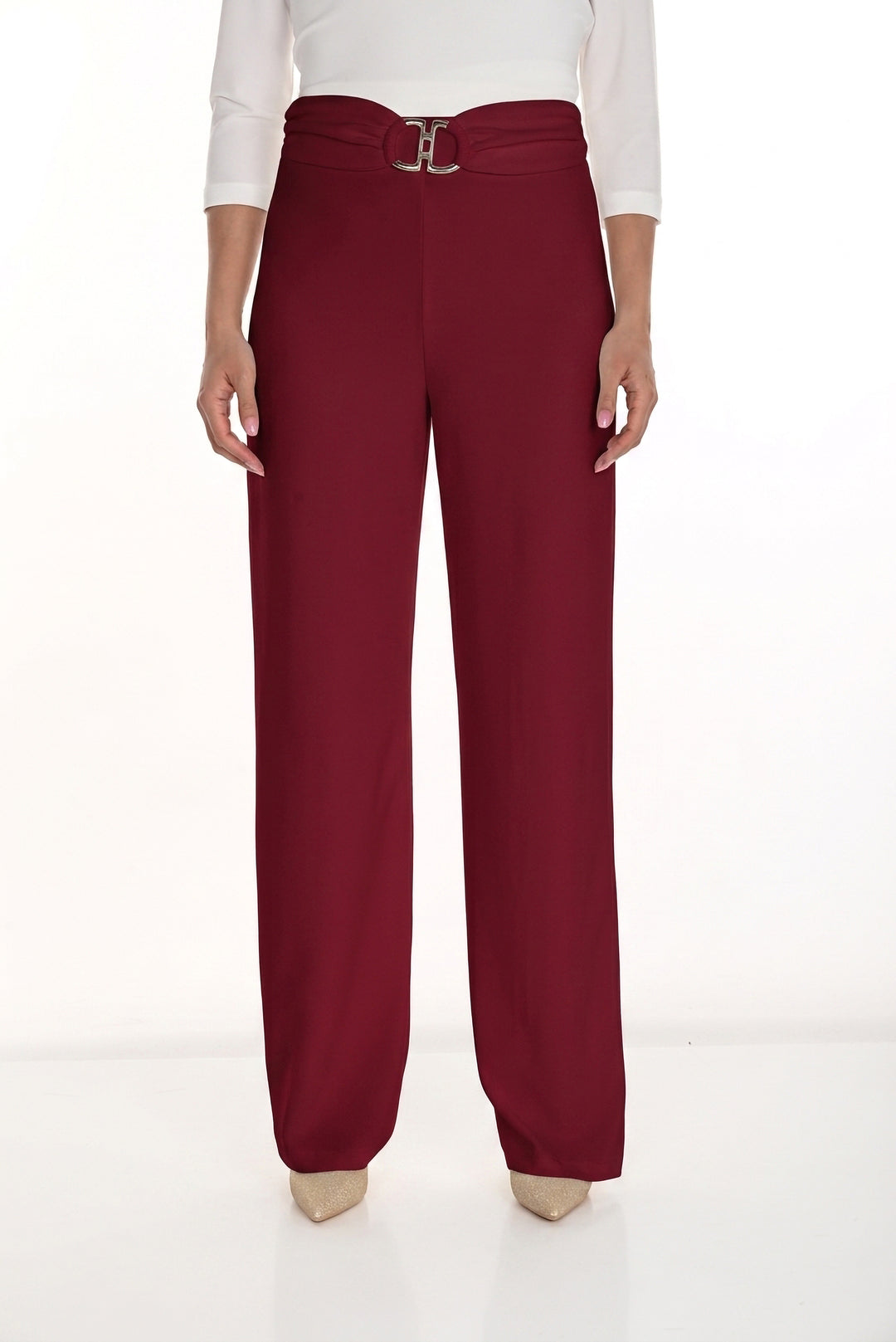 Gold Buckle High-Waisted Pant Style 254037