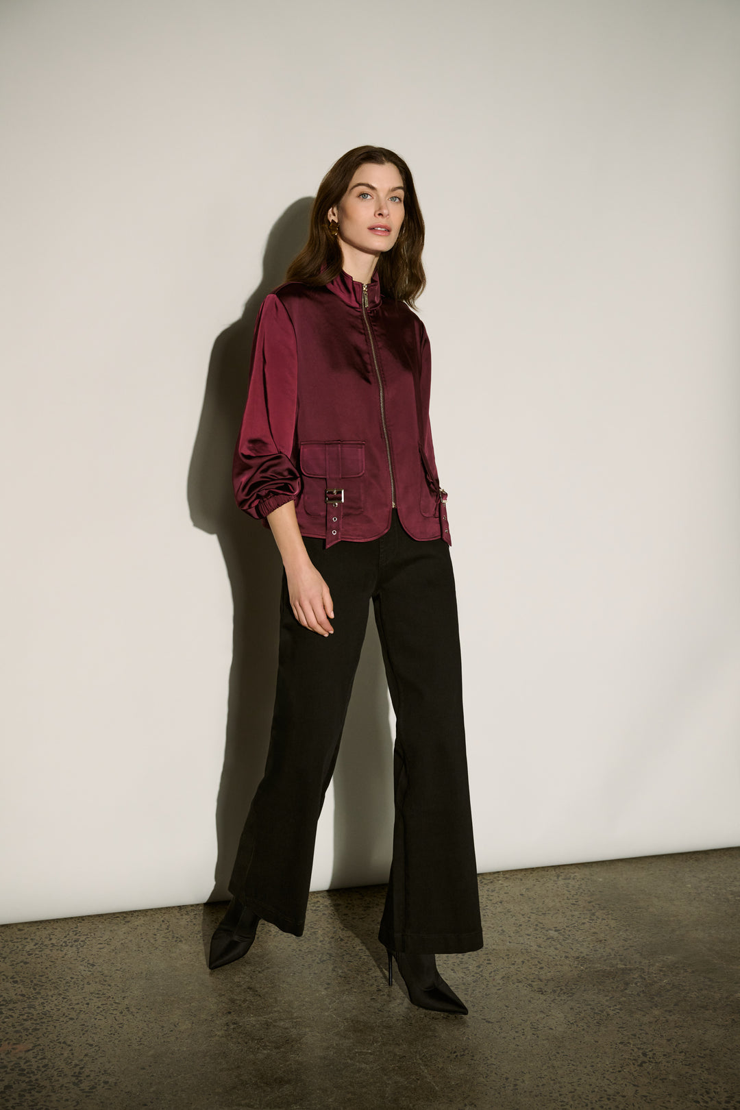 Classic Sailor Button Wide-Leg Jeans 254919W26
