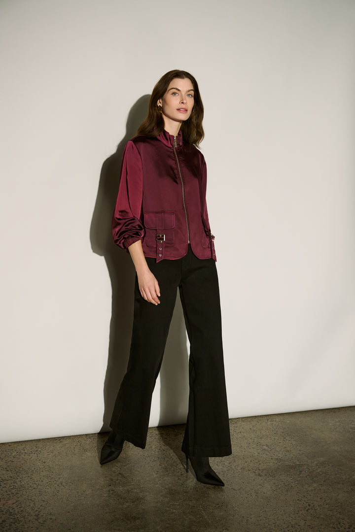 Classic Sailor Button Wide-Leg Jeans 254919W26