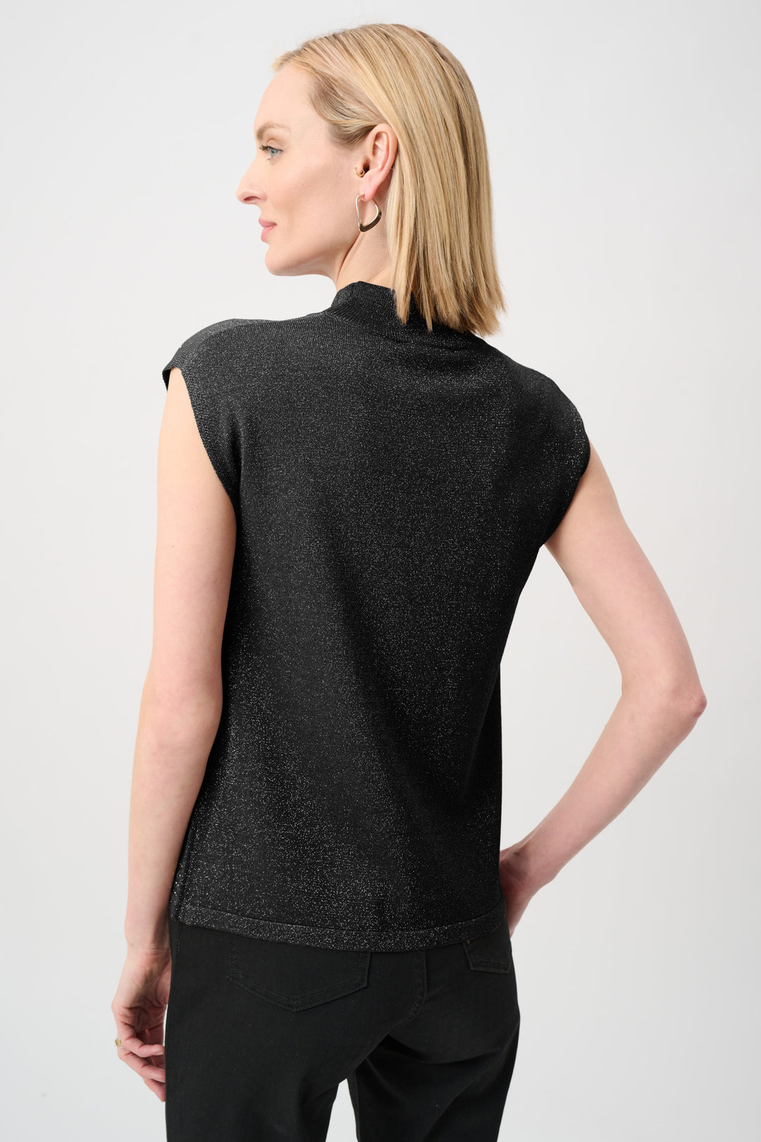 Sweater Knit Sleeveless Pullover with Iron-On Detail Style 254935F26