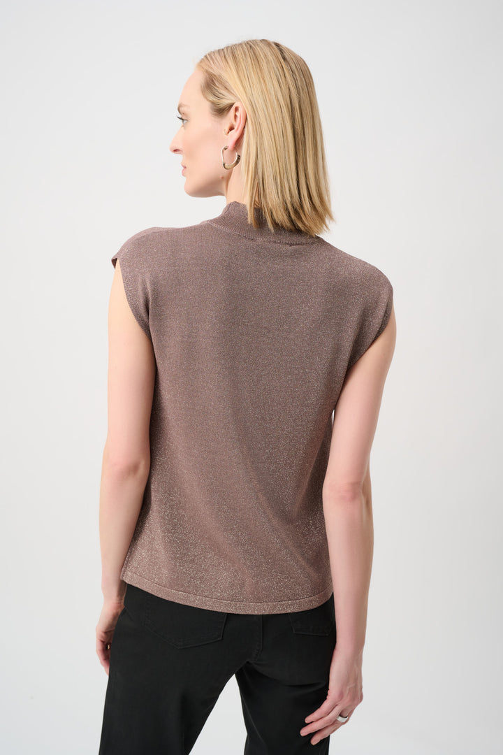 Sweater Knit Sleeveless Pullover with Iron-On Detail Style 254935F26