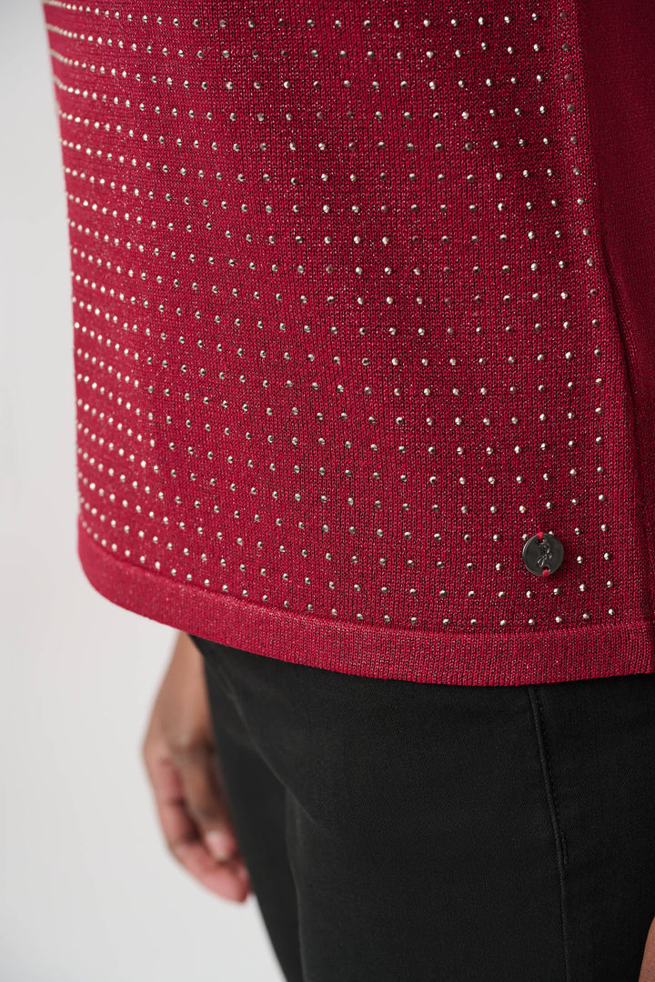 Embellished Sparkly Sleeveless Sweater 254935W26