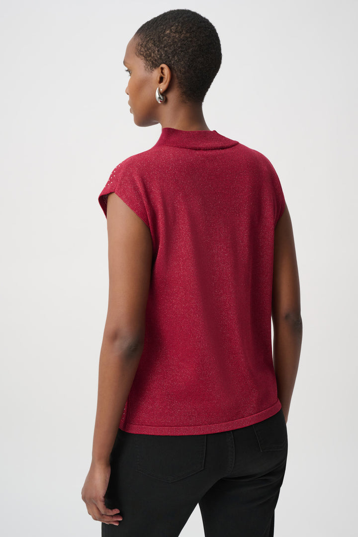 Embellished Sparkly Sleeveless Sweater 254935W26