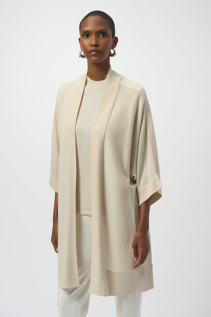 Sweater Knit Cover-Up with Iron-On Detail Style 254937F26