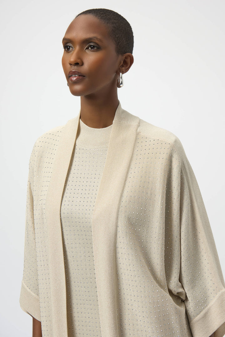Sweater Knit Cover-Up with Iron-On Detail Style 254937F26