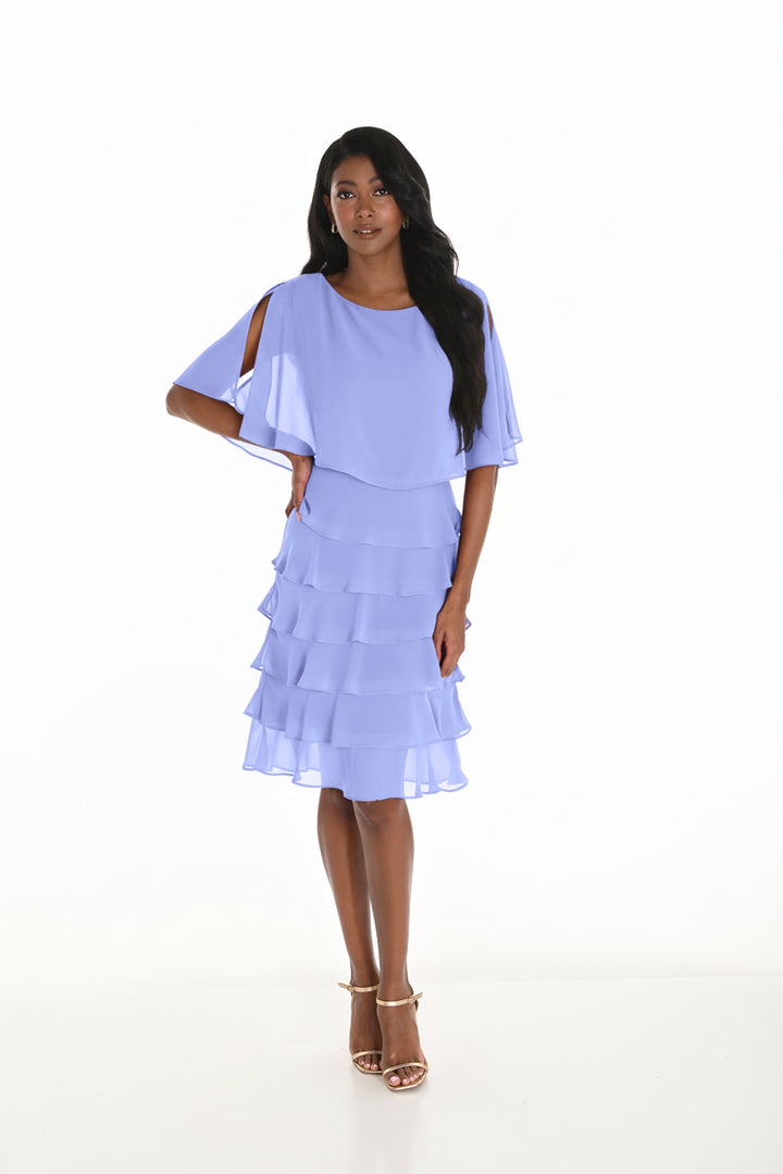 Ruffled Sleeveless Knee-length Dress Style 259029