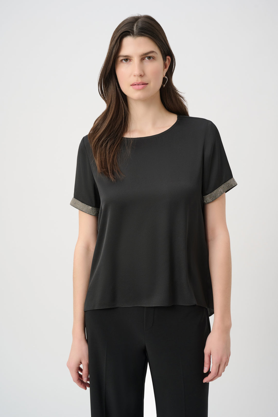 Recycled Satin Top With Rhinestones detail 261116