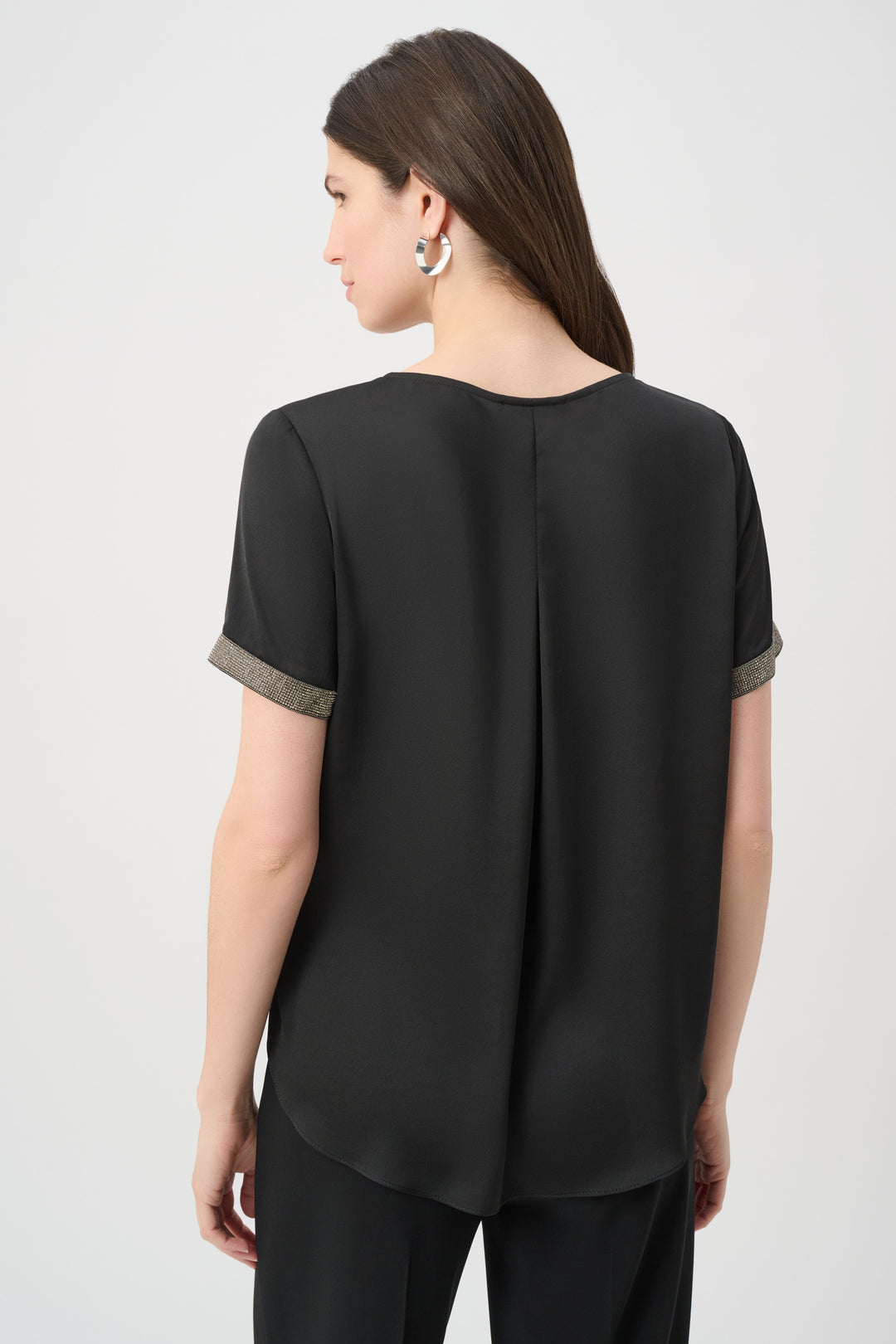 Recycled Satin Top With Rhinestones detail 261116