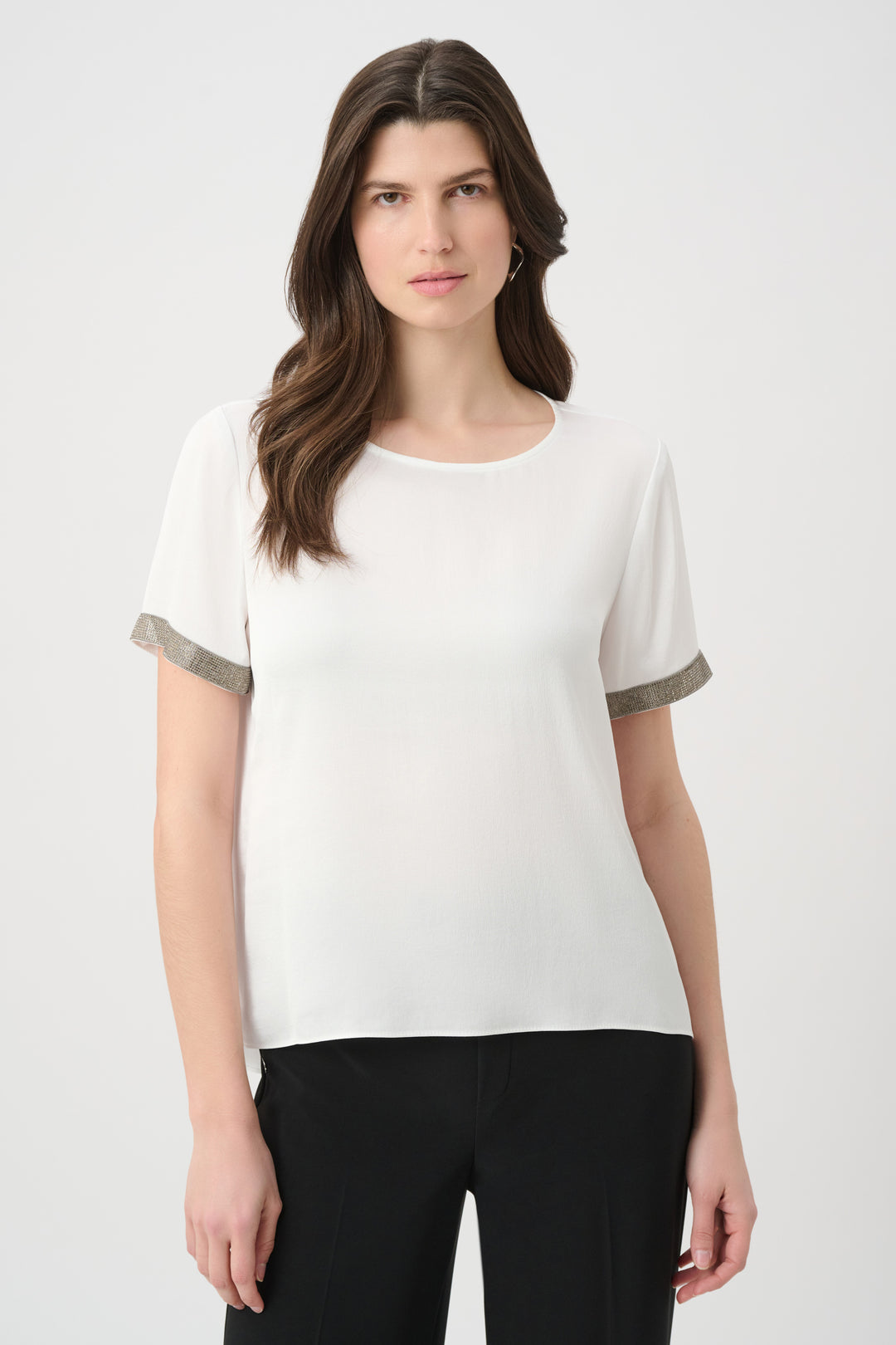 Recycled Satin Top With Rhinestones detail 261116