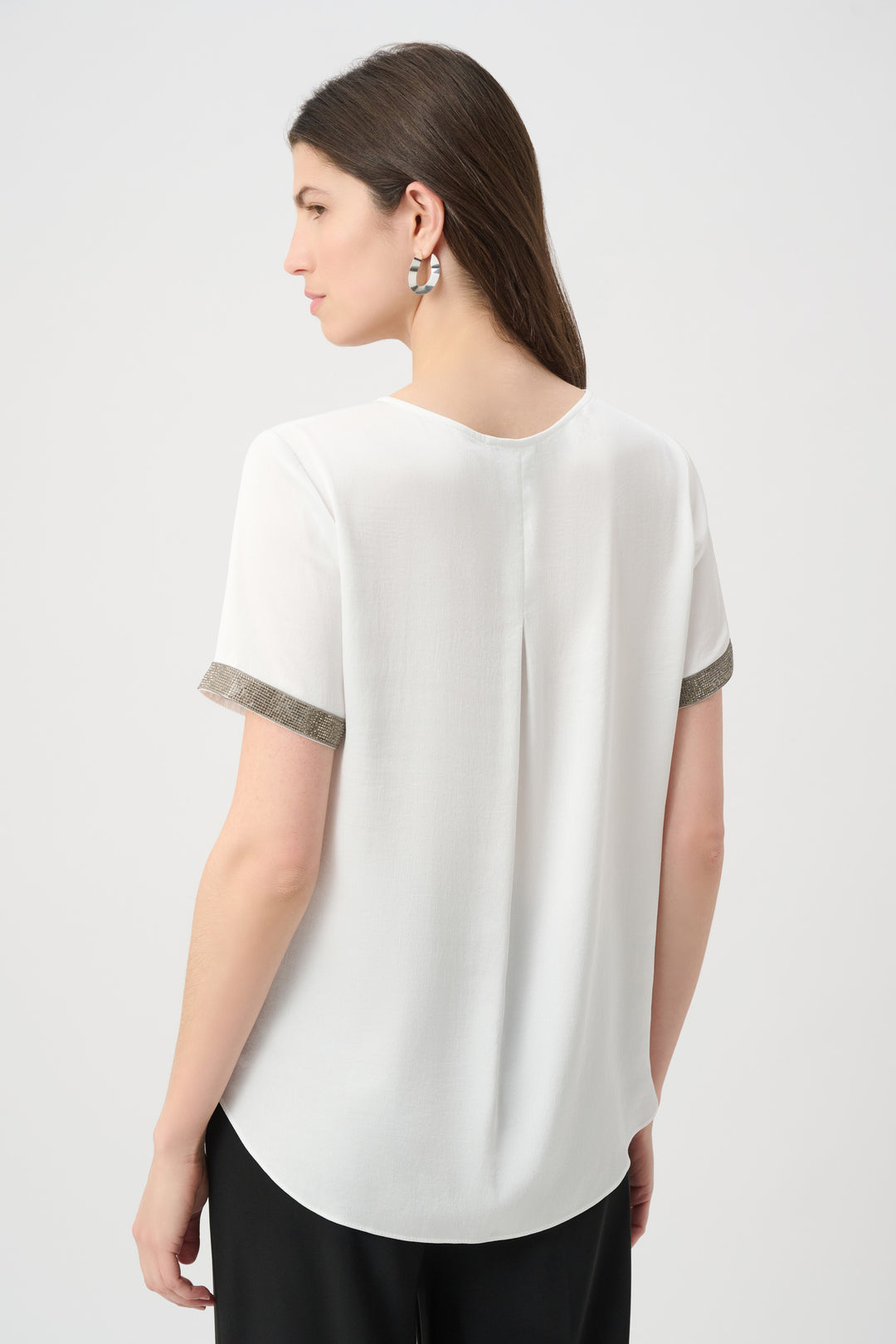 Recycled Satin Top With Rhinestones detail 261116