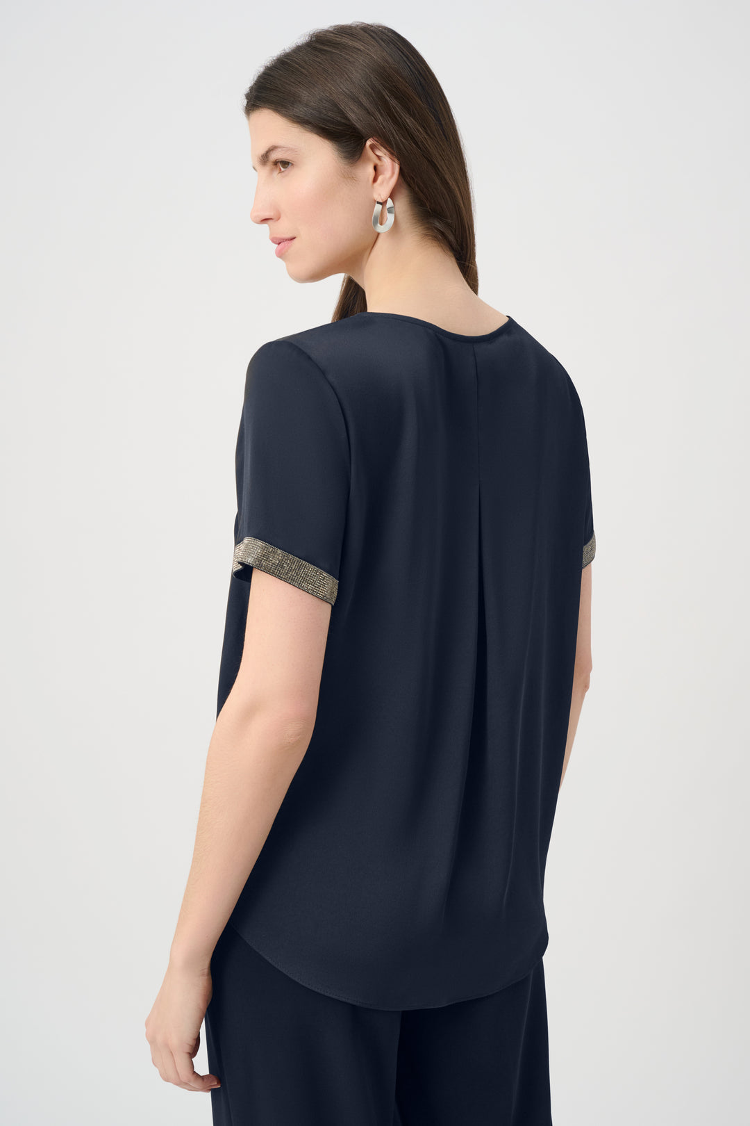Recycled Satin Top With Rhinestones detail 261116