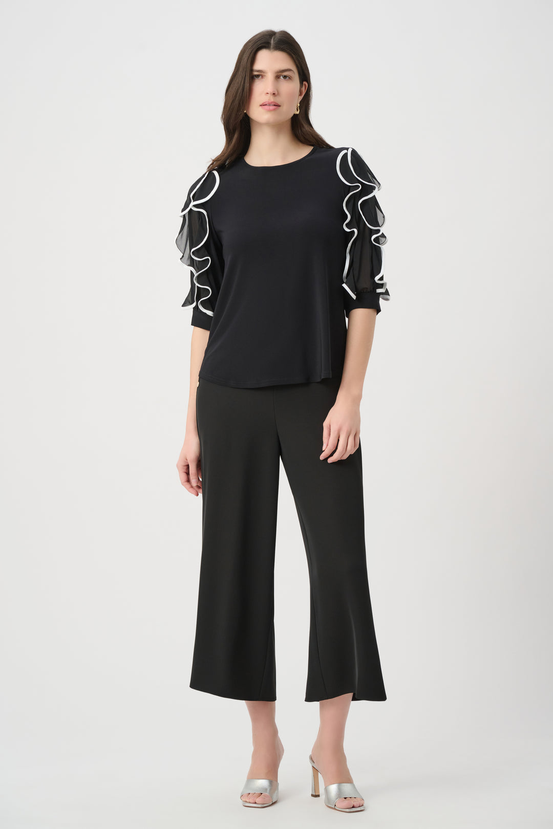 Woven Twill Pull-On Culotte Pants 261121