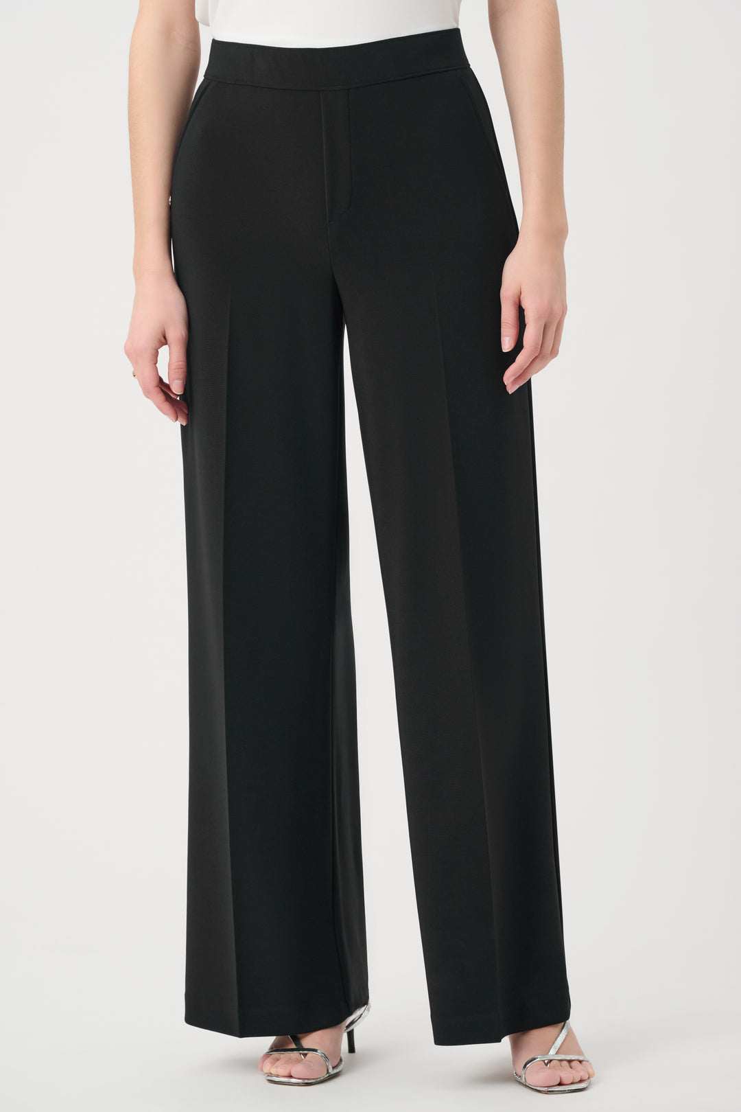 Silky Knit Wide Leg Pull-On Pants 261130